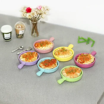 1/12 Ölçekli Minyatür Dollhouse Spagetti Bolognaise Oyna Pretend Mutfak Mini Gıda BJD OB11 Bebek Aksesuarları Oyuncak