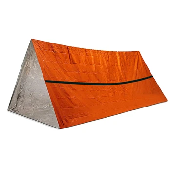 1 Adet Taşınabilir Ultralight Çadır Açık Kurtarma Su Geçirmez Acil Survival Çadır Açık Basit Termal Çadır 240X150cm