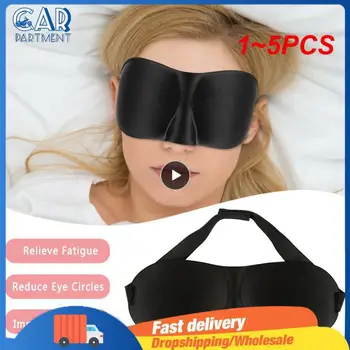 1 ~ 5 ADET Seyahat 3D Göz Maskesi Gece Relax Uyku Yumuşak Yastıklı Gölge Kapak Uyku Körü Körüne