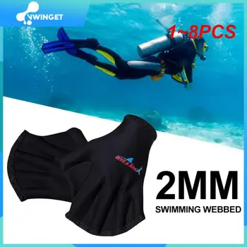 1 ~ 8 ADET 1.5 mm neopren yüzme dalış eldiveni neopren eldiven kış yüzme için sıcak kaymaz mavi sarı ve