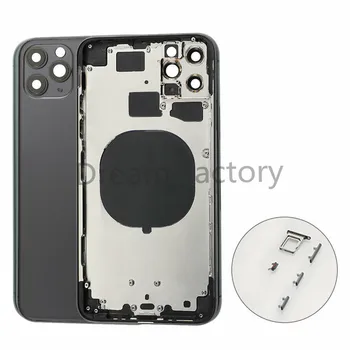 10 ADET Arka Arka Muhafaza Pil Kapağı çerçeve Parça Yan Düğmeler iPhone 11 Pro Max