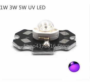 10 ADET UV Mor LED Ultraviyole Ampuller Lamba Cips 365nm 375nm 380nm 385nm 395nm 400nm 405nm İçin 1W 3W 5W yüksek Güç ışığı