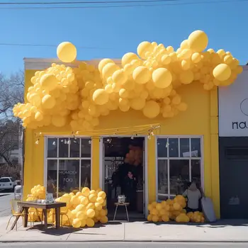 100 adet Set 5 İnç Sarı Lateks Lateks Parti Balonları Lateks Balon Doğum Günü Partisi İçin Doğum Günü Balonları Parti Balonları