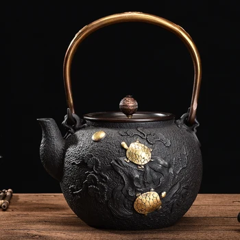 1300 Ml, 1.3 L, Yeni Japon Demlik Dökme Demir Tetsubin demlik Otantik Dökme Demir çaydanlık seti demlik Tetsubin su ısıtıcısı