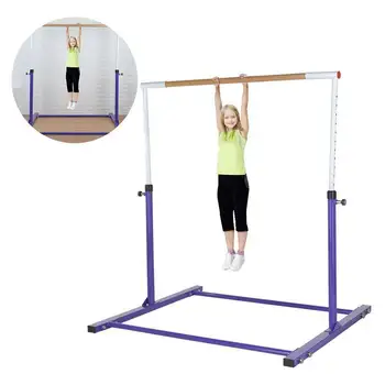 130cm Ayarlanabilir Çocuklar İçin Egzersiz Jimnastik Bar Yatay Spor Salonu Eğitim kapalı jimnastik yatay çubuk