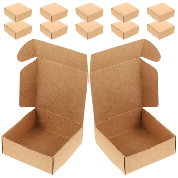 15 adet Kraft Kağıt Hediye Kutuları El Yapımı Sabun Kutuları Kraft Kağıt Ambalaj Kutuları