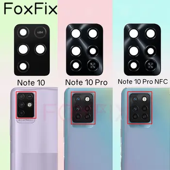 2 adet / grup Infinix Not 10 Pro NFC Arka Arka Kamera Cam Lens kapağı Değiştirme + Etiket Note10 X693 X695 X695D X695C