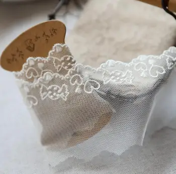 2 Metre Dantel Trim Beyaz Şeker Kalp El Yapımı Dikiş Patchwork DIY Düğün El Sanatları Konfeksiyon Polyester Kumaş Şerit Tedarikçisi