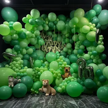 200 adet Set 5 İnç Yeşil Lateks Lateks Balon Parti Balonları Lateks Parti Balonları Doğum Günü Partisi İçin Doğum Günü Balonları