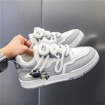2023 İlkbahar ve Sonbahar Yeni Moda Trendi erkek ayakkabısı Rahat Nefes Erkekler Kaykay Ayakkabı Dantel-up Açık Erkekler Sneakers