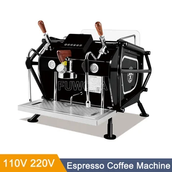 3200 W Çift Kazanlar 1L + 3L Döner Pompa 3 Delik Buhar Ön Bira Yükseltilmiş Değişken Basınç PID Espresso Kahve Makinesi