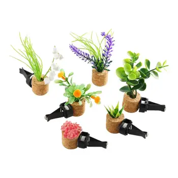 3D Yapay Bitki Otomotiv Oda Spreyleri Hava Firar Klip Mini Püskürtücü Klipleri 6 adet Succulents Havalandırma İç Dekor Bitki Se S0G9