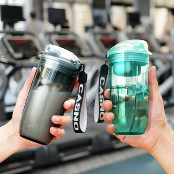400ml Spor çalkalama şişesi Plastik Su Şişesi Çırpma Teli ile Topu Kapaklı Çay Filtresi Protein Sallayarak Fincan BPA Ücretsiz Sızdırmaz Dayanıklı