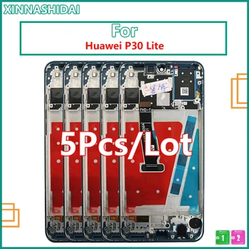 5 Adet / grup Huawei P30 Lite / Nova 4E lcd ekran dokunmatik ekranlı sayısallaştırıcı grup lcd ekran P30 Lite Onarım Parçaları