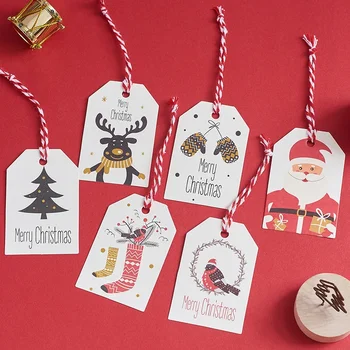 50 Adet Noel Ağacı Asılı etiket kağıdı Etiketleri DIY Zanaat Etiket Ev Noel Noel Süslemeleri Noel Partisi Hediyeler Ambalaj Etiketleri