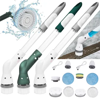 6-in-1 Elektrikli Temizleme Fırçası Küvet Kiremit Fırçası Spin Temizleyici Mutfak Banyo Lavabo Temizleme Gadget Akülü Scrubber