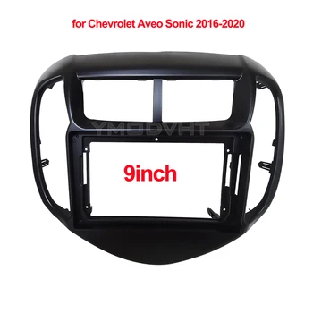 9 inç Araba Radyo Fasya Chevrolet Aveo Sonic 2016-2020 için DVD Stereo Çerçeve Plaka Montaj Dash Kurulum Çerçeve Trim Kiti