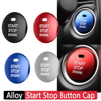 Araba Motoru Çalıştırma Durdurma Düğmesi Kapağı Sticker Alüminyum Alaşım Araba Motoru Çalıştırma Durdurma Düğmesi Kapağı Mazda 3 Axela için CX - 3 CX - 4 CX-5
