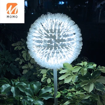 Açık kapalı çin dekoratif ışık peyzaj sokak çiçek lamba Led ışık bahçe Metal Fiber optik karahindiba ışık