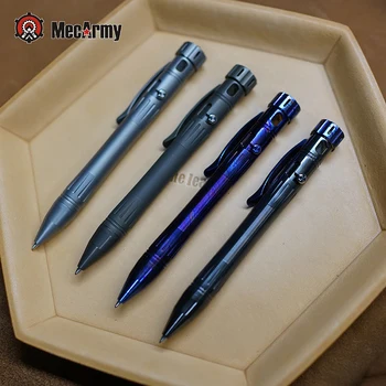 Açık Taktik Kalem MecArmy TPX12 Cıvata Eylem Titanyum Alaşımlı Kalem Günlük Yazma Kalem EDC Kendini savunma Aracı dış ortam aracı