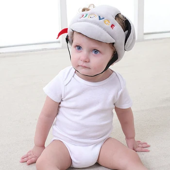 Bebek emniyet kaskı Yürüyüş Anti-sonbahar Şapka Pamuk Yürüyüş Emekleme Kafa Koruma Kask Ayarlanabilir Çocuklar Çocuklar için