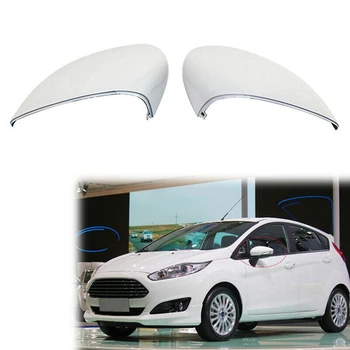 Beyaz Sol ve Sağ Dikiz Aynası Kapağı Yan Kanat ayna Kapağı Kapağı Ford Fiesta 2009-2015 İçin 1594546 8A6117K747CA