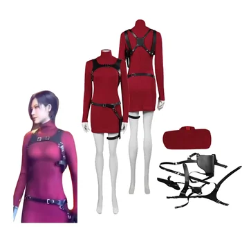 Biohazard Anime Oyunu Resident 4 Ada Wong Cosplay Kostüm Kızlar İçin Elbise Cadılar Bayramı Karnaval Parti Kadın Rol Disguise Elbise