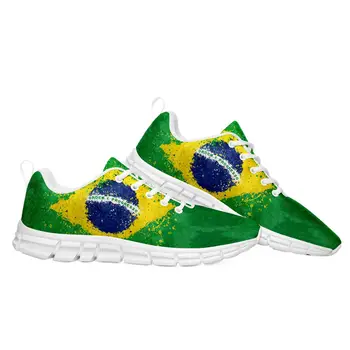 Brezilya Bayrağı Spor ayakkabı Mens Womens Genç Çocuk Çocuk Sneakers Brezilya Futbol Futbol Rahat Özel Çift Ayakkabı