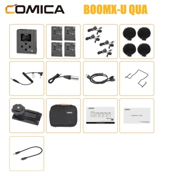 Comıca BoomX-U QUA 4 Kanal UHF Kablosuz Yaka Mikrofonu Sistemi kameralı Telefon Video Çekim VS Comıca BoomX-D D1 D2