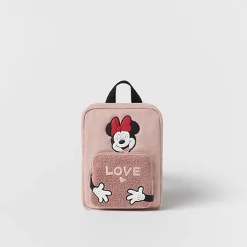 Disney Minnie Mouse kız bebek tuval sırt çantası mini Kız Mickey Mouse Okul Çantası çocuk saklama çantası çanta
