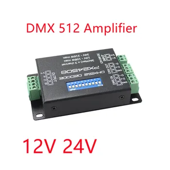 DMX 512 dekoder sürücü 9A DMX 512 amplifikatör 12 V 24 V led DMX512 denetleyici RGB LED şerit ışıkları