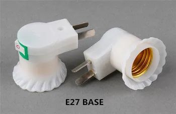 Duvar fişi e27 iplik Lamba tutucu anahtarı İle E27 Eklemek duvar Duy Dönüştürmek lamba Gece lambası Lamba tutucu E27 fiş tutucu