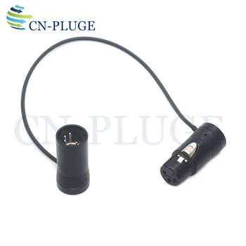 Düşük Profilli XLR-3 Pin Dişi Kısa XLR-5 Pin Erkek Mono Splitter Kablosu, Kameraya Monte Mikrofonlar İçin Uygun,