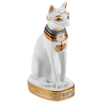 El sanatları süsler kedi heykeli heykelcik ev dekor Mısır şık masaüstü dekorasyon
