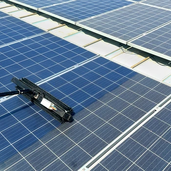 Elektrikli döner güneş fotovoltaik panel temizleme fırçası güneş paneli temizleme makinesi