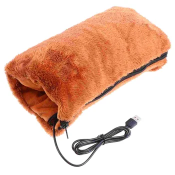 Elektro-termal USB el ısıtıcı bayan şarj edilebilir ısıtıcıları taşınabilir ısıtmalı Muffs flanel