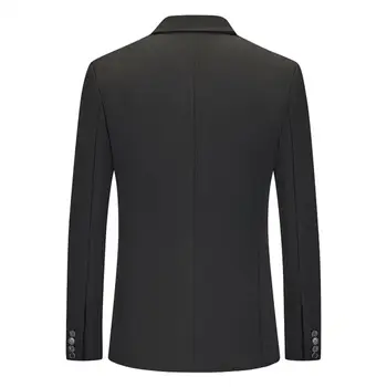 Erkek Hırka Ceket Erkekler Resmi İş erkek Takım Elbise Ceket Yaka Çentik Yaka Tek Düğme Slim Fit kırışıklık Karşıtı Uzun Kollu