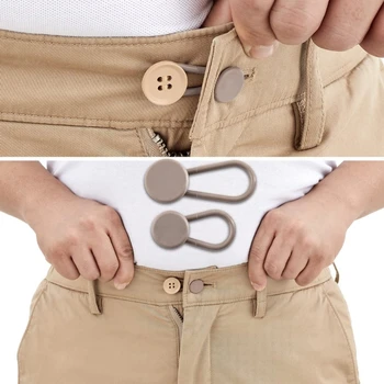 Esnek Düğme Bel Uzatıcılar Pantolon 15mm 18mm Erkekler ve Kadınlar için Pantolon, Şort, etek Kot Genişletici Düğmeler