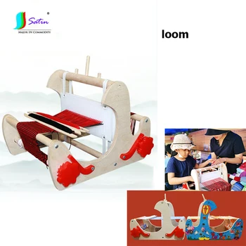 Ev Bebek Kız ve Erkek Dıy El Yapımı Aracı Küçük Ahşap Tezgah Makinesi Anaokulu Eşarp Örgü Aracı Tezgah A0713L