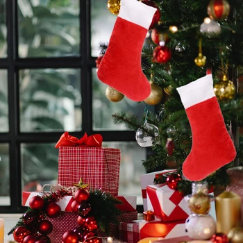 Eğlenceli Noel Çorap Peluş Asılı Çorap En İyi Hediyeler 52cm noel hediyesi Çanta Şömine Ev Dekorasyonu Parti Malzemeleri