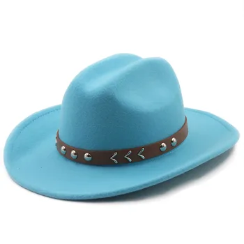 Fedora şapka yeni yün aksesuarları caz tarzı silindir şapka bayanlar erkekler kovboy şapkası fedora şapka caz şapka şövalye şapka запкаченская