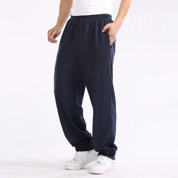 Geniş Bacak Sweatpants Rahat Düz Düz Renk Nefes Elastik Bel Pantolon Büyük Cep İle Moda Açık Spor pantolon