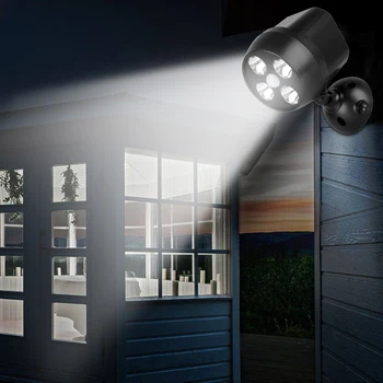 Hareket sensörlü led ışık Ip65 Su Geçirmez dış mekan ışıkları Pil kumandalı güvenlik ışıkları Duvar Bahçe Driveway Soğuk Beyaz