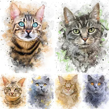 Hayvan Kedi Sevimli Baskılı Tuval 11CT Çapraz Dikiş Kiti Nakış DMC Konu El Yapımı El Sanatları Hobi Zanaat Tasarım Damgalı Hediye