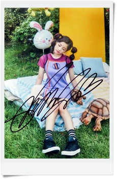 imzalı IKI KEZ Kim DaHyun Da Hyun imzalı fotoğraf LİKEY Twicetagram 4 * 6 inç K-POP koleksiyonu freeshipping 112017
