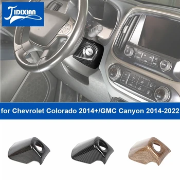 JIDIXIAN Araba İç Başlangıç Anahtarı Soket panel dekorasyon Kapak için Chevrolet Colorado 2014 Up GMC Canyon 2014-2022 için