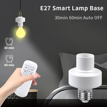 Kablosuz Uzaktan Kumanda Lamba Tutucu E27 Soket Lamba Üsleri için LED Ampul Kolye Lamba Tavan Avize Akıllı Zamanlayıcı Anahtarı İle