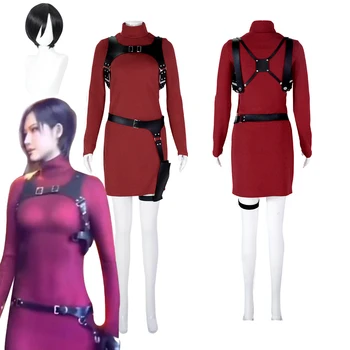 Kadın Resident 4 Ada Wong Cosplay Kostüm Evil Cheongsam Elbise Çantası Cadılar Bayramı Karnaval Disguise Suit Yetişkin Kadın Kızlar İçin