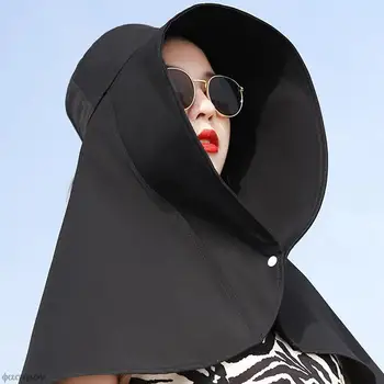 Kadınlar Büyük Ağız güneş şapkası Upf 1000 + Yeni kova kapağı Boyun Flep İle Tam Koruma Anti-uv Yıkanabilir plaj şapkaları 2023 Yaz Serin
