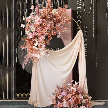 KAHVERENGİ Serisi Düğün Olay Düzenleme Duvar Kemer Asmak Çiçek Sıra Parti Centerpiece Dekor photographyStage Yol Kurşun Zemin Çiçek